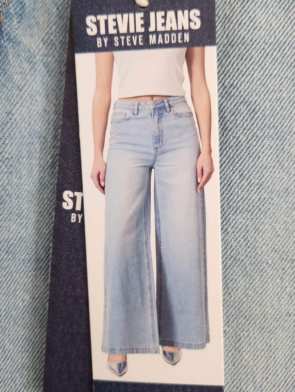 Steve Madden Stevie Jeans Wide Leg Light Blue Women's Jeans